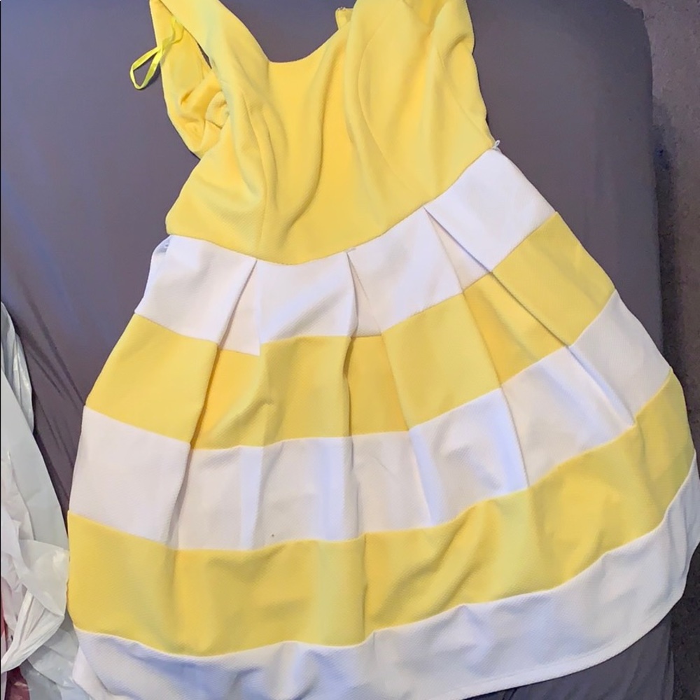 Yellow and White Summer Dress